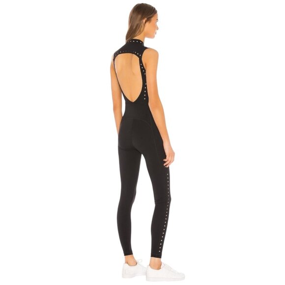 New Gigi C Sarah Zip Up Cutout Jumpsuit Catsuit Black XS - Picture 7 of 7
